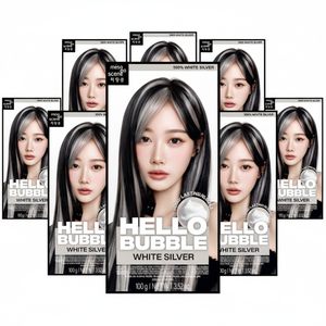 Tinte para el Cabello Hello Bubble de Mise-en-scene, 4 Unidades, Blanco Plateado, Semipermanente, 4 en 1, Precio de Descuento - Product Image 1