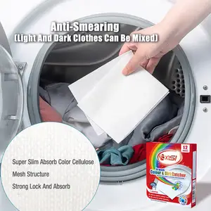 Wholesale 24 Sheets Color Catchers Sheets For Laundry Shout With Carbon Color Grabber Color Run Remover For Clothes