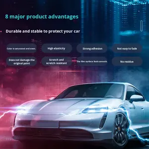Fábrica al por mayor Anti-Scratch Cross-Border Car Wrap película de protección de pintura gruesa resistente a la abrasión película de Color de coche completo - Product Image 2