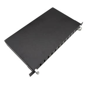 8 12 24 <span class=keywords><strong>48</strong></span> <span class=keywords><strong>Port</strong></span> fiber optic <span class=keywords><strong>Patch</strong></span> Panel 1U 19 inch Rack mount SC để SC đầy đủ thiết bị Din Rail trượt sợi vá - Product Image 3