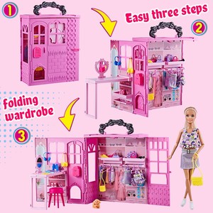 Casa de Juegos de Princesas, Villa de Juguete para Niñas, Casa de Muñecas <span class=keywords><strong>Barbie</strong></span>, Regalo DIY para Niños - Product Image 1