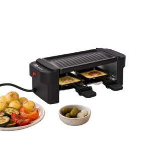 Mini-<span class=keywords><strong>raclette</strong></span> électrique pour 2 personnes, plaque antiadhésive, fondue à fromage, grill de fête Anbolife, certifié CE, populaire en Allemagne - Product Image 1