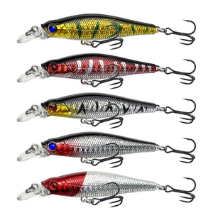 Leurre artificiel flottant <span class=keywords><strong>BUBBA</strong></span> en plastique ABS, effet feuille d'or laser, bionique, longue distance, type Minnow, 8,5 cm, équipement de pêche - Product Image 1