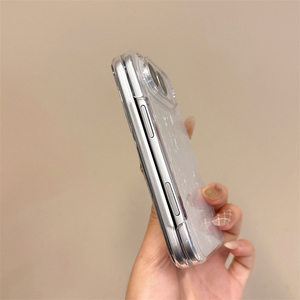 Étui de téléphone de luxe à motif coquillage pour iPhone Duo 18 Fold, coque rigide en PC antichoc avec protection de la charnière - Product Image 3