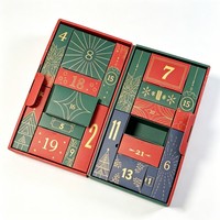 Boîte mystère 12, 24, 25 jours – Bon prix – Boîte vide pour calendrier de l'Avent surprise de Noël – Idéale pour café, bonbons, chocolats, cosmétiques