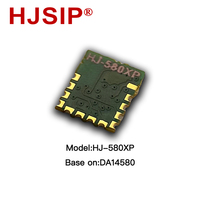 HJSIP HJ-580XP Fungsi Transmisi Transparan Modul Daya Rendah BLE4.2 UART 2.4GHz DA14580 Chip Modul Nirkabel IoT
