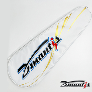 กระเป๋าใส่ไม้แบดมินตันเดี่ยว Dmantis รุ่น 420D สีขาว ปลอกหุ้มบาง ดีไซน์ลาย <span class=keywords><strong>Swoosh</strong></span> สีทอง รับผลิตตามแบบ (OEM) ขายส่ง รหัส DB003 - Product Image 3