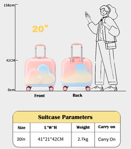 Nuova <span class=keywords><strong>valigia</strong></span> da viaggio per bambini da 20 pollici con ruote Spinner con blocco Password per bambini bagaglio a mano leggero valigie - Product Image 3