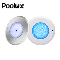 Projecteur LED RGB ultra-fin IP68 en acier inoxydable 316SS, rempli de résine, à fixation murale, pour piscines à eau salée