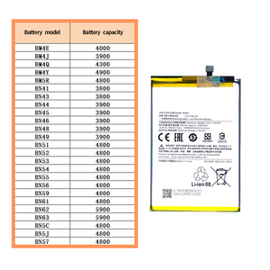 Prezzo di fabbrica della batteria del telefono cellulare per xiaomi Mi 3 4 5 6 4i 4C 5s 5s Plus Mi 4s 5 Pro per Redmi 12 K30/40 po F3 tutti i modelli - Product Image 3