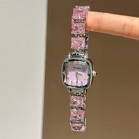 Montre-bracelet de luxe pour femme, nouvelle collection, montre personnalisée en cuivre, bracelet en acier inoxydable, alliage carré, tendance