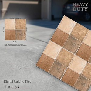 Carreaux de sol en porcelaine modernes numériques 400x400mm 12mm, haute résistance, antidérapants, pour extérieur et salle de bain - Product Image 4