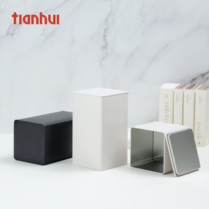 Tin Can Wooden Bamboo Tea <strong>Box</strong> with 2 Tin Square <strong>Box</strong> New Metal <strong>Coffee</strong> <strong>Gift</strong> Packaging - Product Image 6
