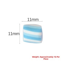 Vente en gros de cabochons plats en pâte polymère dégradée arc-en-ciel de 11 mm, miniatures bonbons, pour breloques de slime DIY