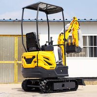 Mini-excavatrice sur chenilles neuve de 1,5 tonne avec moteur certifié EPA, machine de travail pour ferme, verger, vignoble, plantation