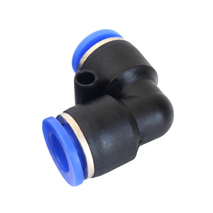 ข้อต่อลมแบบเร็วชนิดมุมฉาก Dde Pneumatics Pv8 ทำจากพลาสติก สำหรับสายลม ใช้กับเครื่องจักรอัตโนมัติในอุตสาหกรรม - Product Image 3