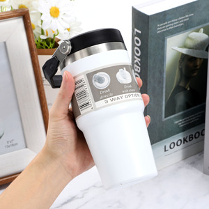 Chất Lượng Cao 600/900 Ml Uống Cốc Nhiệt Thép Không Gỉ Cốc Cà Phê Với Rơm Nắp Biểu Tượng Tùy Chỉnh Thiết Kế Độc Đáo Mang Theo Rượu Vang Cốc - Product Image 3