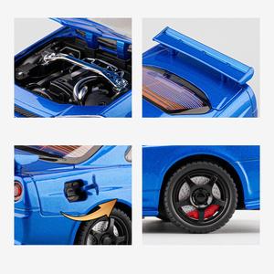 2026-02 CZ 1:24 <span class=keywords><strong>Nissan</strong></span> GTR R34 Modellino Classico in Lega, Ornamenti per <span class=keywords><strong>Auto</strong></span> in Lega, Simulazione in Lega Pressofusa - Product Image 6