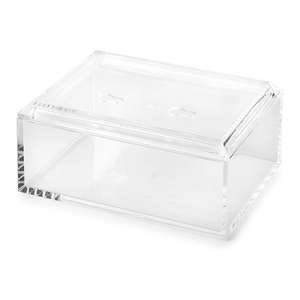 Boîte à bijoux rectangulaire en acrylique avec couvercle photo de style moderne 5 "x 7" stockage polyvalent pour les magasins de détail bijoux Keekes bibelots - Product Image 1