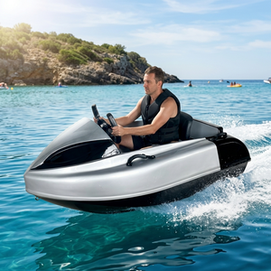 Mini <span class=keywords><strong>Jet</strong></span>-boat Compact Argenté à Moteur 2 Temps pour la Plage et le <span class=keywords><strong>Ski</strong></span> Nautique, Livraison Rapide en Gros - Product Image 2