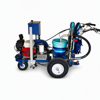 Machine de marquage routier à pulvérisation à froid SanWin, électrique, faible bruit, longue durée de vie, débit de 9 L/min, largeur de trajectoire de 0 à 900 mm, épaisseur de 23 MPa, 0,2 à 0,4 mm