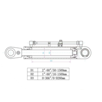 Vérins hydrauliques d'ingénierie à simple ou double effet personnalisables, petits vérins télescopiques à huile pour la vente