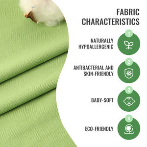 Tissu jersey en coton biologique de bambou tricoté sur mesure, doux et uni, avec élasthanne pour t-shirts d'enfants - Product Image 4