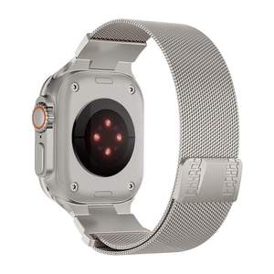สายนาฬิกาแบบมีห่วงสไตล์ Mecha สำหรับ Apple Watch S11 10 46 มม. Ultra 49 มม. SE 44 มม. ทำจากสแตนเลสสตีลแบบแม่เหล็ก ขายส่ง - Product Image 1