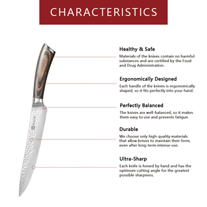 Juego de <span class=keywords><strong>cuchillos</strong></span> universales para Artes Culinarias, regalo minimalista, juego de <span class=keywords><strong>cuchillos</strong></span> de cocina autoafilables de acero inoxidable de 3 piezas - Product Image 6