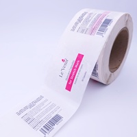Emballage transparent, étiquette personnalisée avec logo, autocollant transparent, étiquettes brillantes, autocollant imperméable, étiquette adhésive transparente, cosmétique