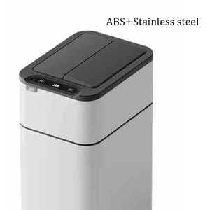 Smart <b>Sensor</b> Trash <b>Bin</b> No Touch Automatic Lid Stainless Steel USB Powered Batteries Required Home Office Kitchen Bathroom Waste - Product Image 2