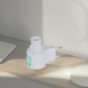 083B CE Approved Switch Night <strong>Light</strong> E12 Vertical <strong>Socket</strong> Electrical Plug Lamp Holder European 7W or 15W 220V 240V - Product Image 4