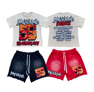 <span class=keywords><strong>ชุด</strong></span>เสื้อยืดและกางเกงขาสั้นสไตล์สตรีทแวร์ Kodo OEM แบบสั่งทำพิเศษ พิมพ์ลายเต็มตัว ดีไซน์ขาดๆ แนวฮิปฮอ<span class=keywords><strong>ป</strong></span> <span class=keywords><strong>แร็</strong></span><span class=keywords><strong>ป</strong></span><span class=keywords><strong>เปอร์</strong></span> ทรงบ็อกซี่ - Product Image 5