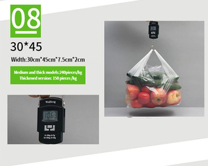 Chất lượng cao bền siêu thị trắng vest T-Shirt bên gusset PE mua sắm Túi xách tay - Product Image 2