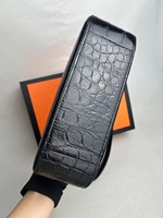 Sac en cuir de crocodile personnalisable, nouvelle tendance, sac à bandoulière pour femme, 100% cuir de crocodile, fermeture éclair supérieure