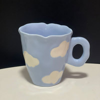 Hotselling nieuwe handgemaakte schattige keramische koffiemokken met aangepaste logo, KOREAANS porseleinen melktheekopje, keramische mok als cadeau