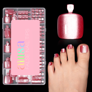 150 <span class=keywords><strong>Uñas</strong></span> Postizas para Mujer, <span class=keywords><strong>Uñas</strong></span> Acrílicas Cortas de Cobertura Completa, <span class=keywords><strong>Uñas</strong></span> Postizas con Acabado Brillante <span class=keywords><strong>Natural</strong></span>, Color Rojo Rubí, Efecto Ojo de Gato - Product Image 1