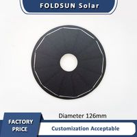 Panneau solaire FOLDSUN PERC, tailles personnalisées, diamètre 126 mm, PET, charge pour ordinateur portable, lamination, 5 V, 2 W, monocristallin, haute efficacité