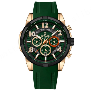 REWARD Chronograph Sport Mens Watches Fashion Brand Waterproof Silicone Man Quartz Watch Male <b>Clock</b> Relogio Masculino - Product Image 6