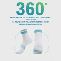 Chaussettes de basket-ball personnalisées avec logo 2025, chaussettes de sport épaisses et rembourrées, chaussettes de basket-ball de qualité supérieure pour hommes