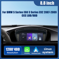 Autoradio 8,8 Pouces pour BMW Série 5 E60 / Série 3 E92 2007-2009 CCC Linux Stéréo Voiture GPS Navigation Lecteur DVD IPS Carplay