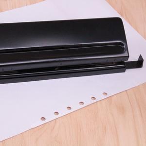 穴あけパンチ A5/A6/A7 バインダー用 ブラックメタル 6穴 手動式 0.6mm穴 10枚 80gsm対応 リフィル用 - Product Image 6