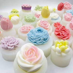 Precio de Fábrica al por Mayor: Moldes de Silicona 3D para Velas Aromáticas, Flores y Velas de Yeso/Hormigón, Herramientas para Pasteles - Product Image 1
