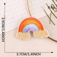 Meilleure vente écologique arc-en-ciel Alphabet brodé Patch dessin animé Anime inspiré tissu décor pour vêtements accessoires perles