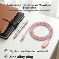 Kabel Data Keyboard Mekanik Sumbu Magnetik USB dengan RGB-backlit, True 8K Polling Rate, dan Bahan Zinc Alloy yang Dapat Disesuaikan dari Pabrik, Tipe-C