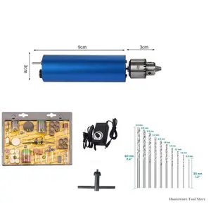 Peralatan Dc3v-12V pengeboran Diy produk listrik Manual bor portabel kustom 0.3-4mm JT0 alat pertukangan alat tangan