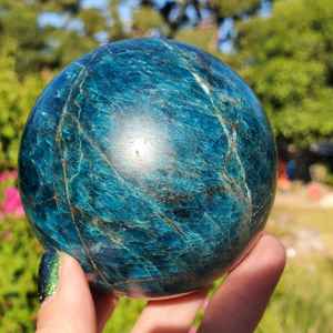 Wholesale High Quality Blue Apatite Sphere, <b>Table</b> Accent & Home Decoration, Meaningful Gifts, for Graduation & Holiday Gift - Product Image 6