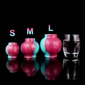 YOCY New Toy Dog Knot Soft Silicone Flexible Penis Sleeves Dog Simulation Sex Toy Half Sleeves <b>for</b> Adult <b>Men</b> - Product Image 2