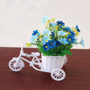 Décoration d'intérieur pour salon, bouquet de fleurs artificielles en soie et plastique, décoration de voiture, petite plante en <span class=keywords><strong>pot</strong></span> pour la maison - Product Image 2