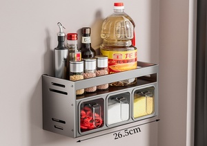 Mensola Salvaspazio in Metallo da Parete Moderna per Spezie Organizzatore per Cucina - Product Image 6